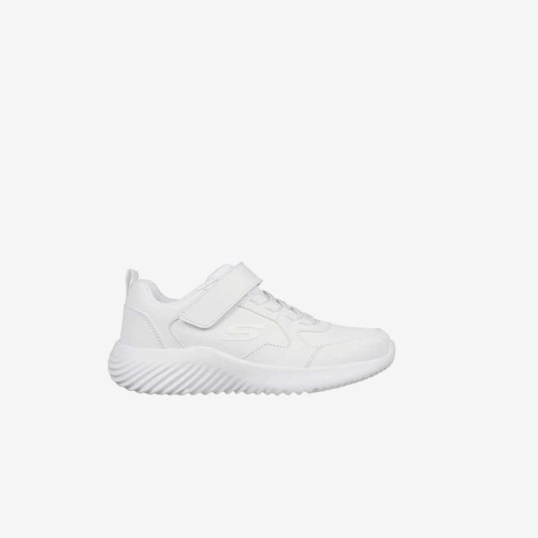 Zapatillas Skechers Blanco Unisex Lavables Velcro Colegial