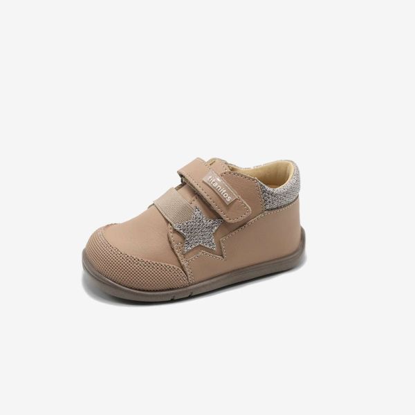 Titanitos bota niña camel con doble velcro | Cálida y práctica