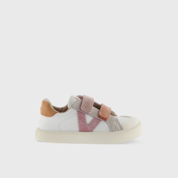 Lona deportiva con puntera reforzada respetuosa de Victoria en blanco y rosa