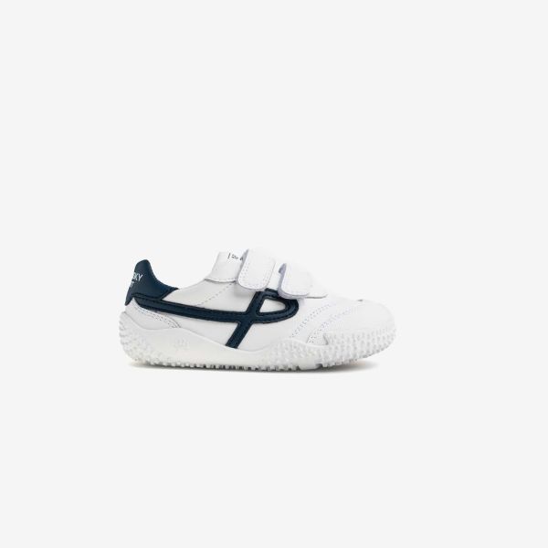Deportivo colegial barefoot Pablosky  blanco marino horma ancha