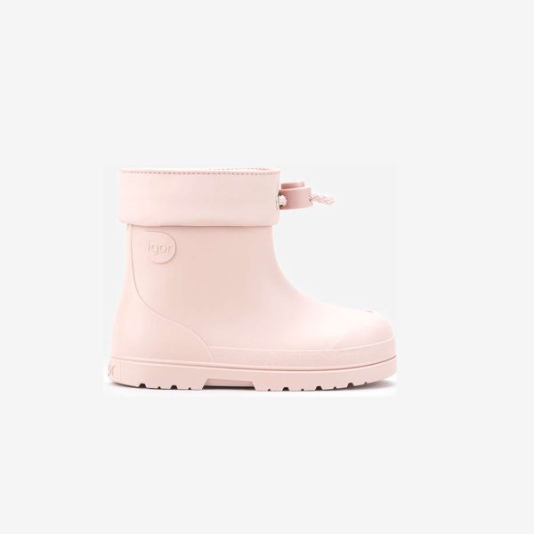 Botas de agua cortitas respetuosas Igor en tono rosa bebe.