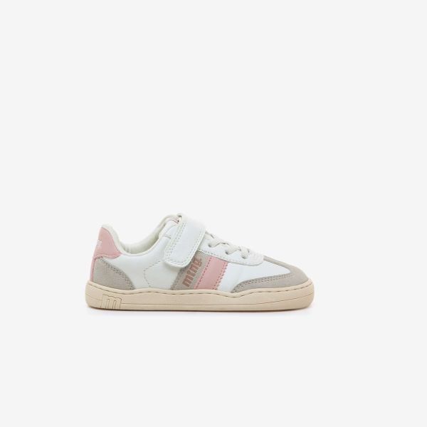 Deportiva Mustang respetuosa blanca y rosa para niña