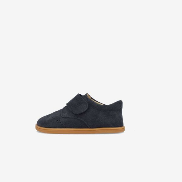 Zapato Blanditos niño vestir en ante azul marino flexible y elegante.