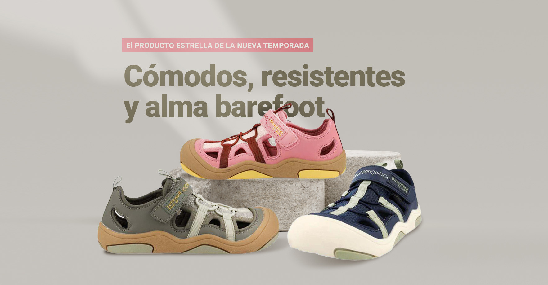 El producto estrella de la temporada Primavera Verano. Los zapatos barefoot para niño y niña de Blanditos