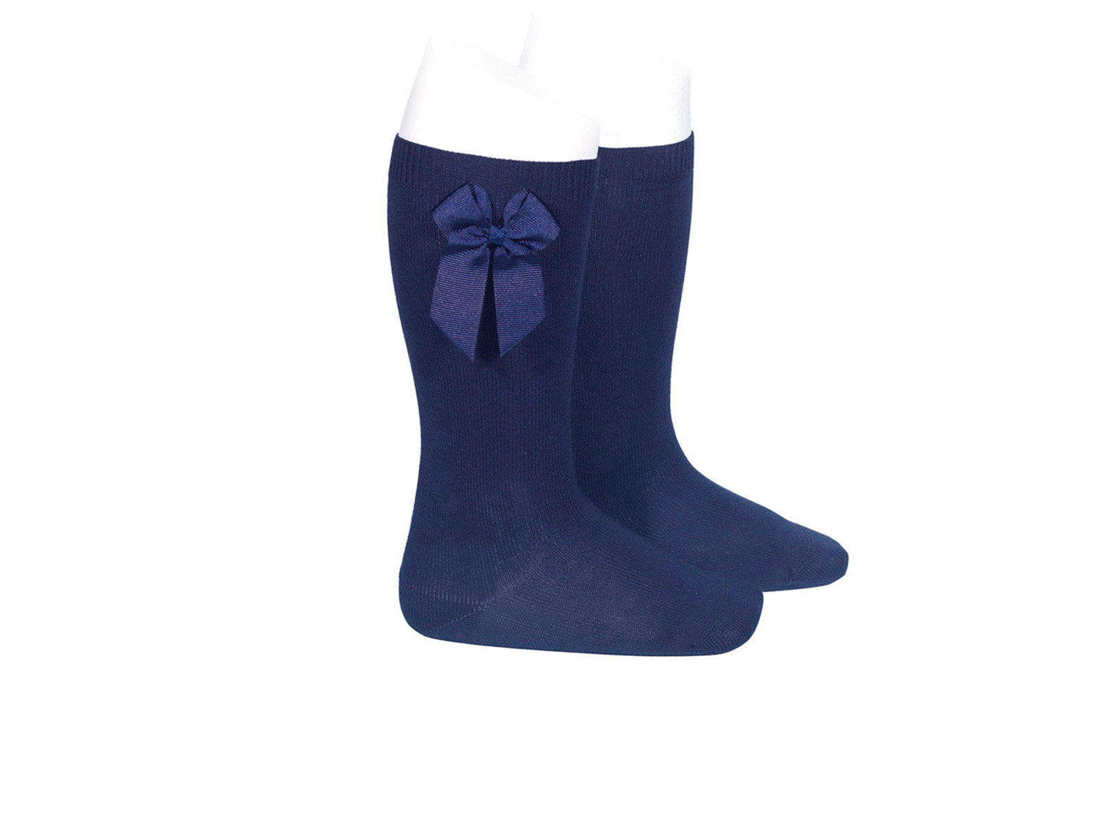 Calcetines Azul Marino Niña con Lazo | Suaves y elegantes