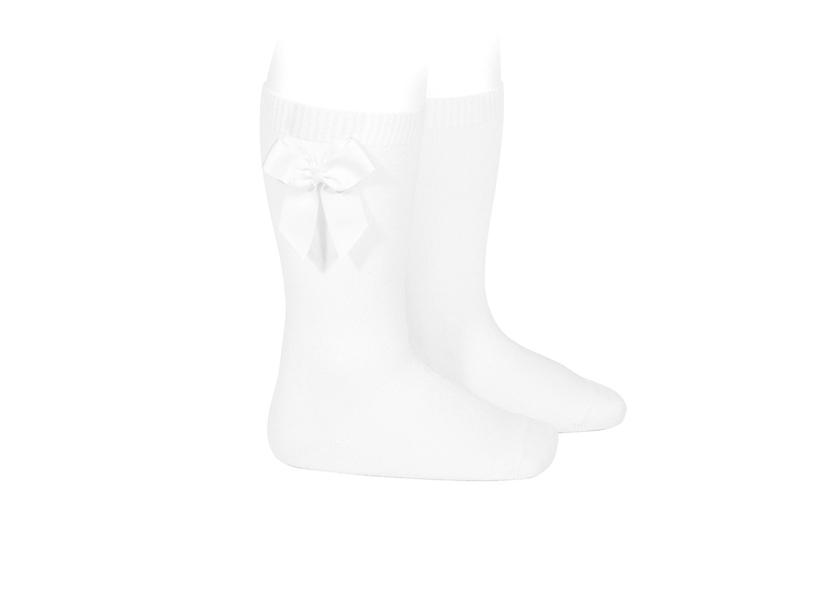 Calcetines altos con lazo para niña