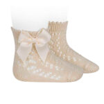 Calcetines azul marino calado con Lazo