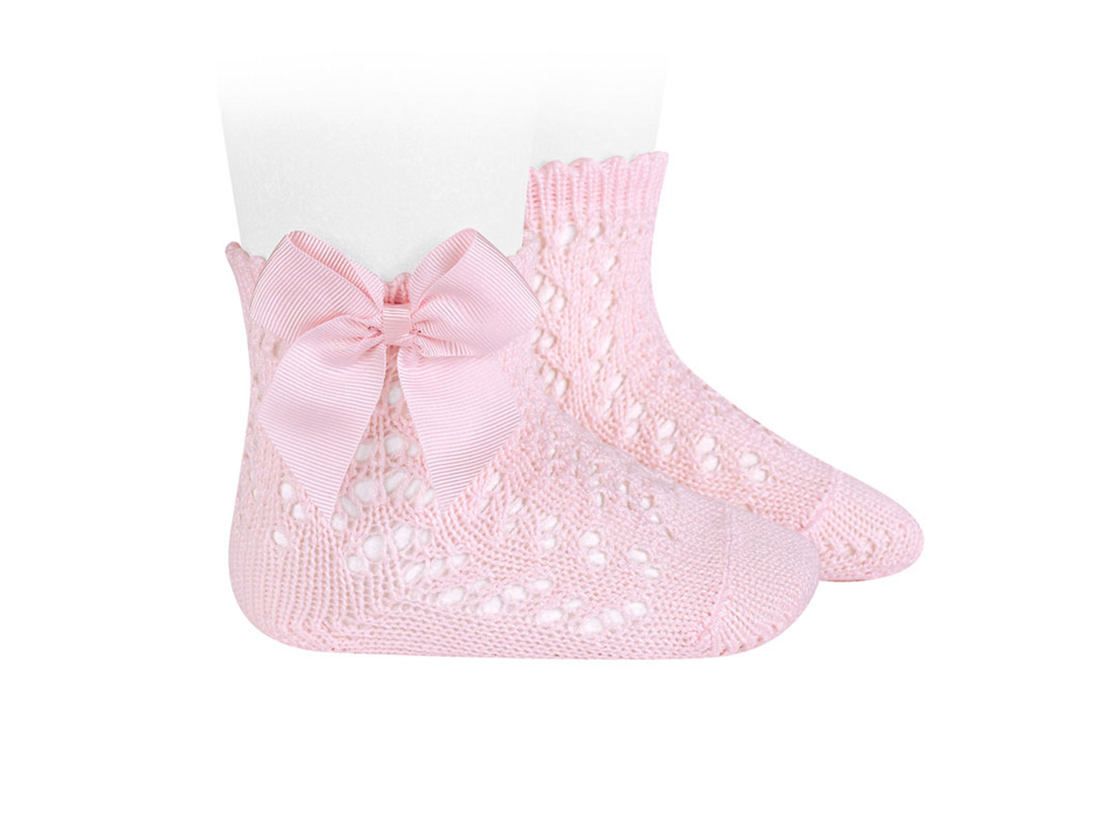 Calcetines rosa bebé con Lazo