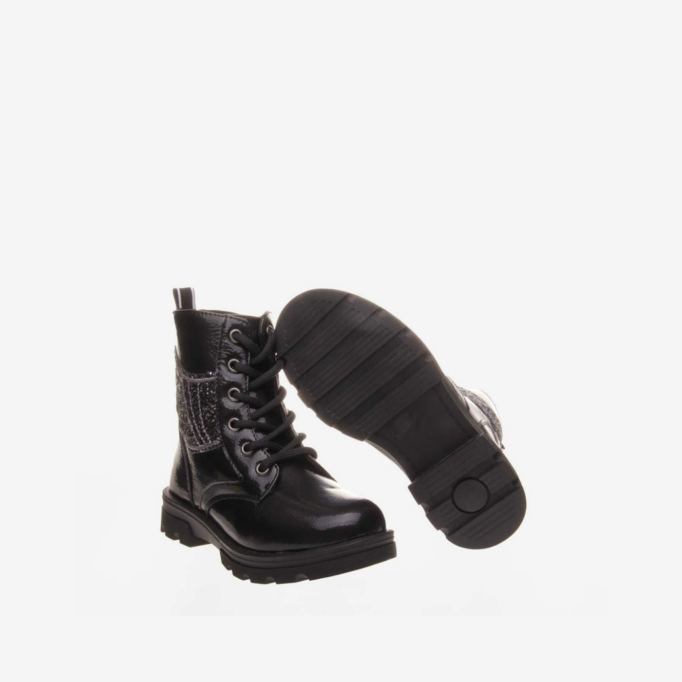 Bota niña con cordón y cremallera.