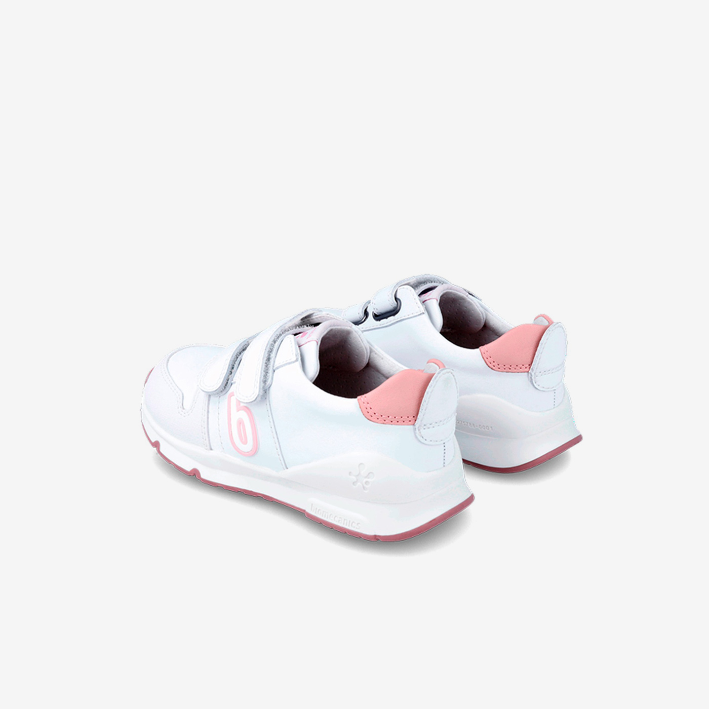 Deportiva blanca y rosa de Biomecanics para niña