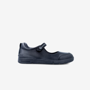 Zapatos escolares negros con velcro, puntera reforzada y suela de goma. Cómodos, seguros y listos para el ritmo diario del colegio.