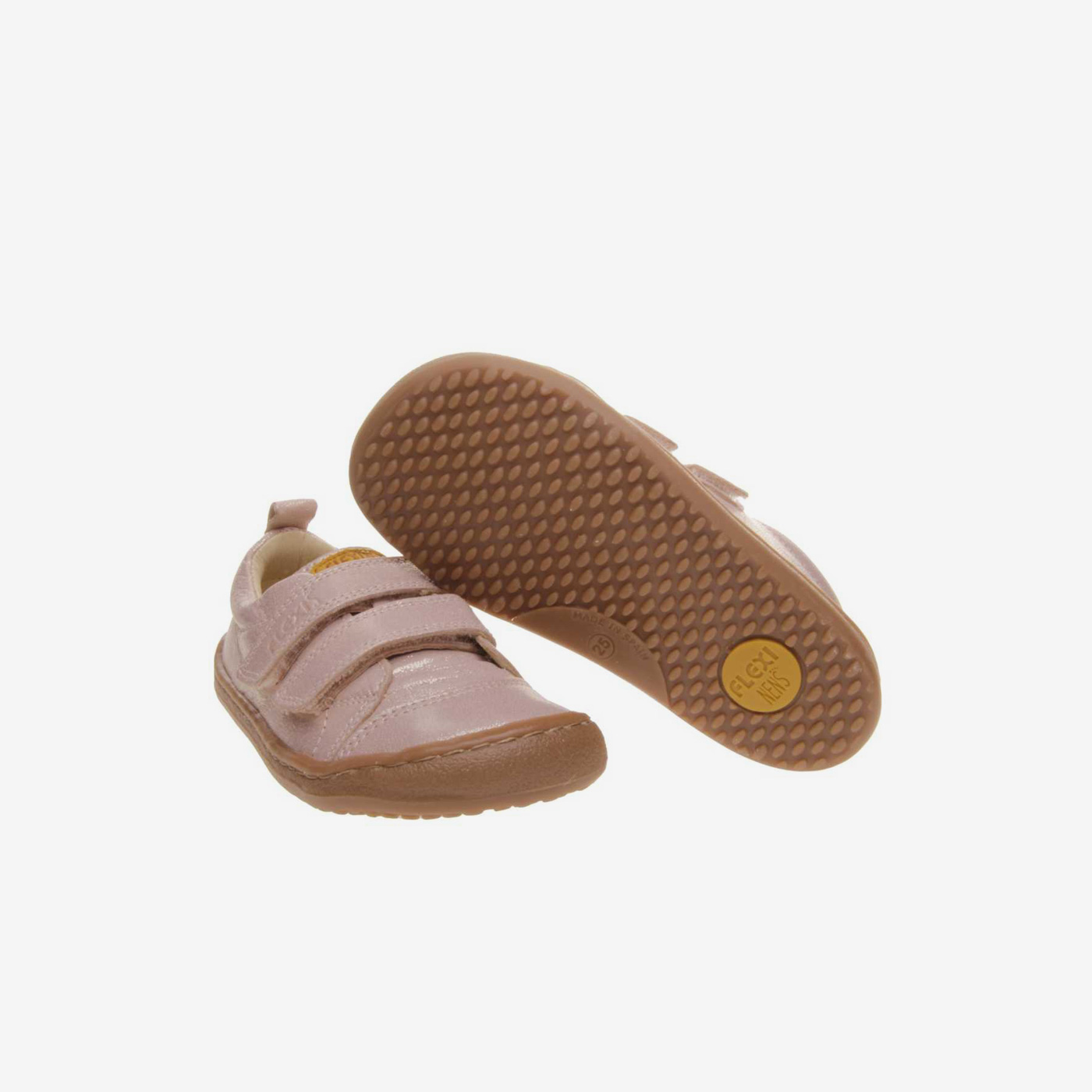 Deportivo colegial respetuoso rosa con velcro.