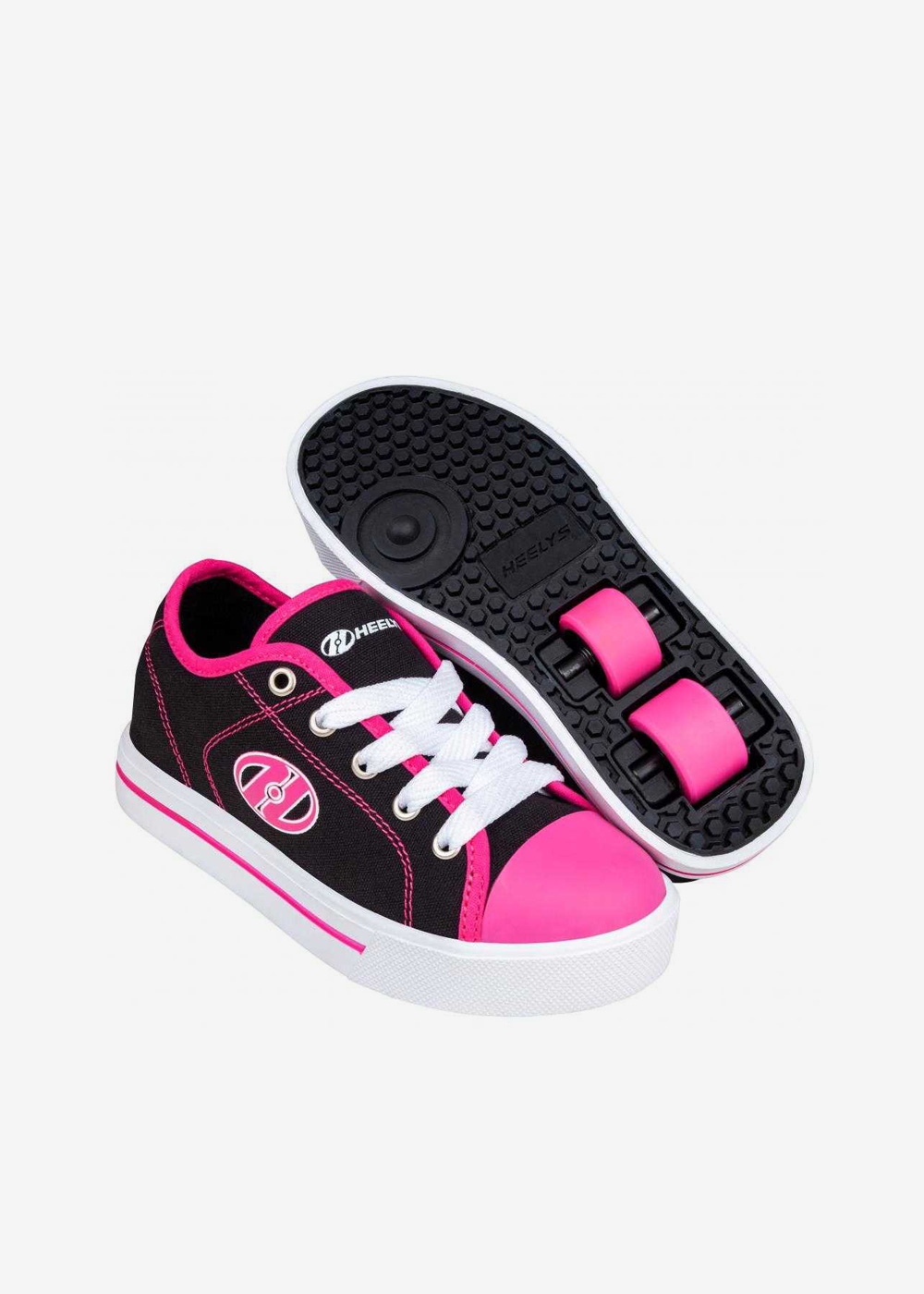 Zapatillas con ruedas Heelys negro/blanco/fucsia