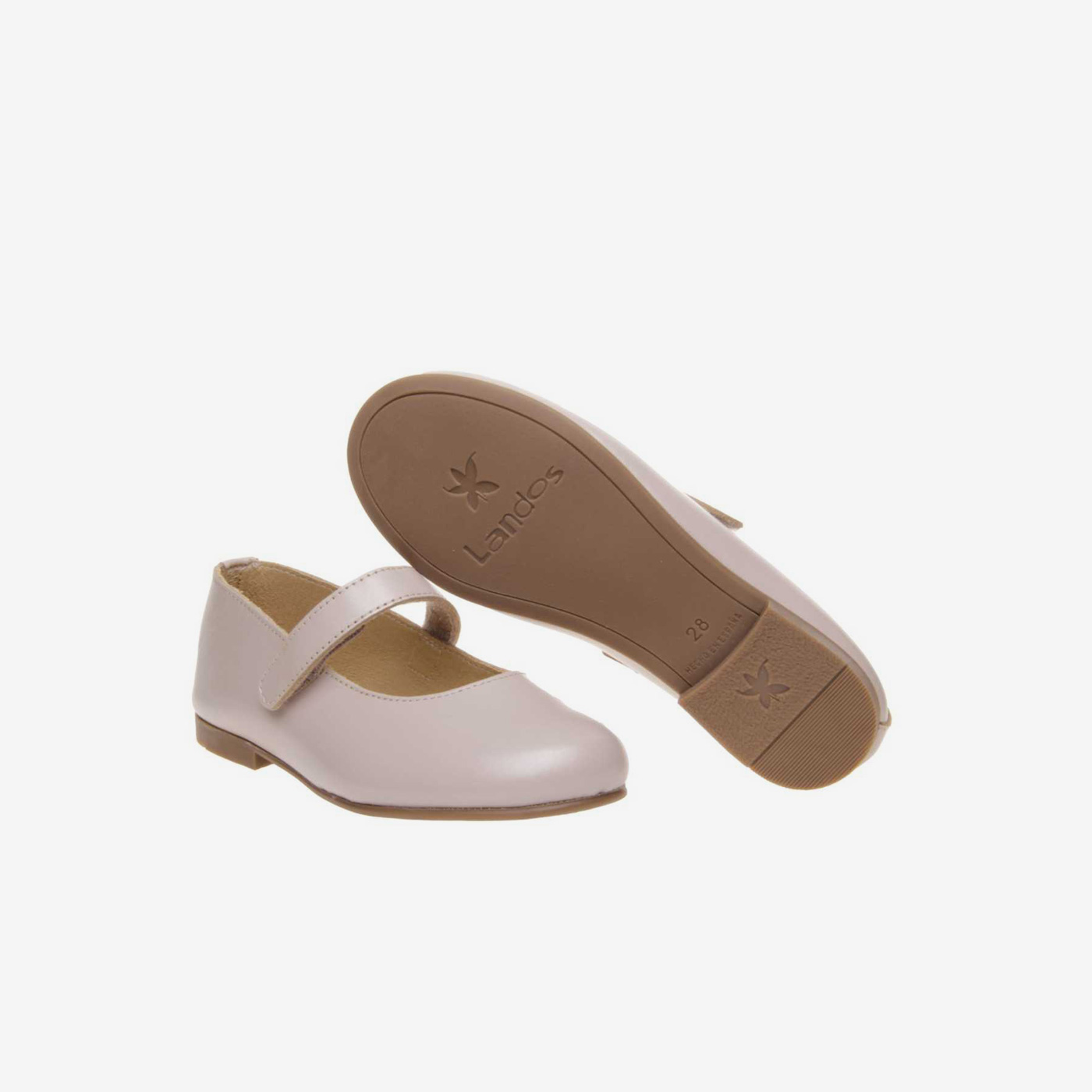 Mercedes fino niña en piel Landos con velcro