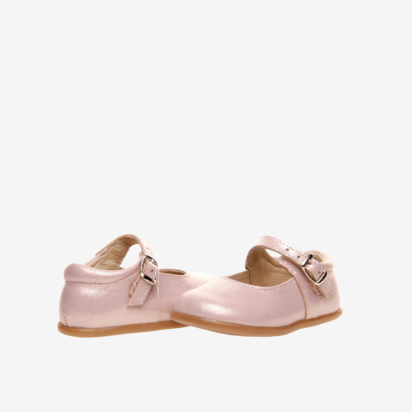 Merceditas respetuosas de Nens en rosa metalizado