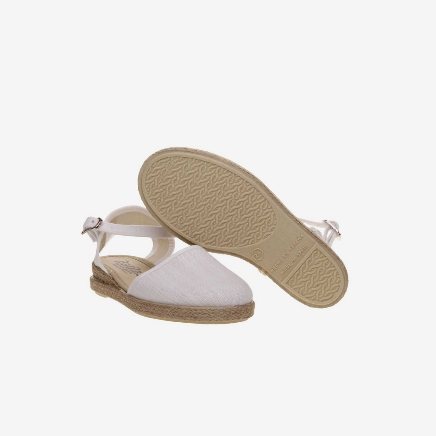 Sandalia de lona con hebilla