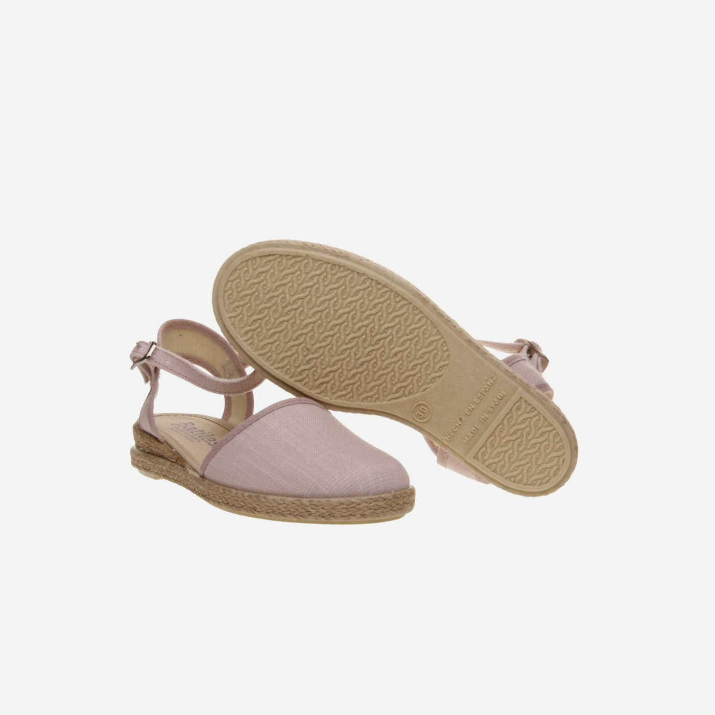 Sandalia de lona con hebilla