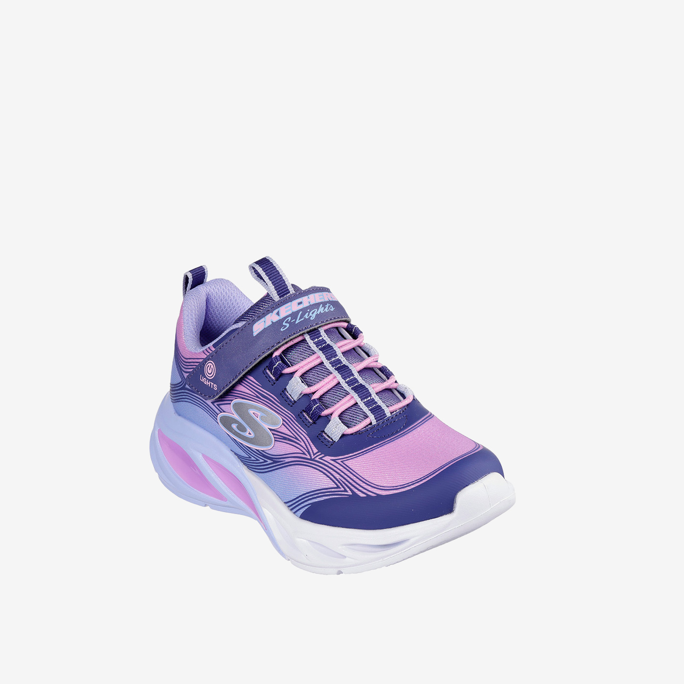 Skechers niña azul y púrpura con luces | Confort, estilo y un toque de magia