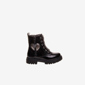 Botas tipo Martens Conguitos para niña, con cremallera y cordones. Suave por dentro, resistentes por fuera. Brillo, corazón y comodidad a cada paso.