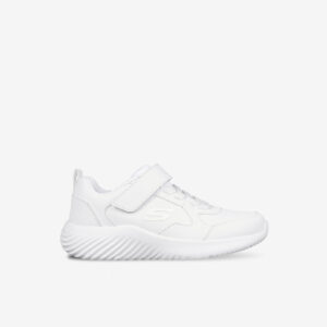 Zapatilla blanca unisex lavable de SKechers, ligera y con velcro. Cómoda, resistente y perfecta para el cole y el día a día.
