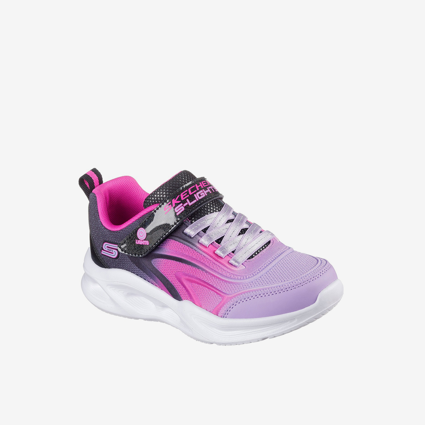 Skechers deportivas con luces, en tonos rosas