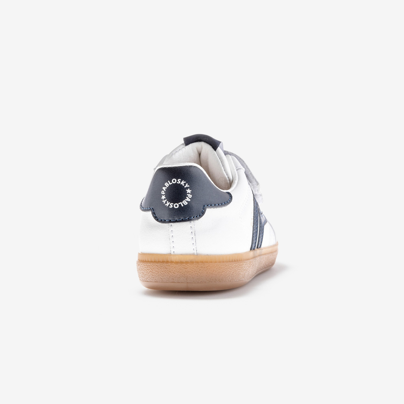 Deportiva urbana niño Pablosky  blanca y negra velcro