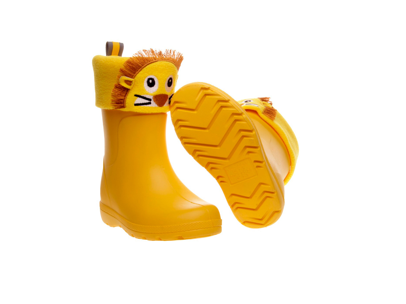 Bota de agua león Isotoner niño/a color Amarilla| Cálida y divertida