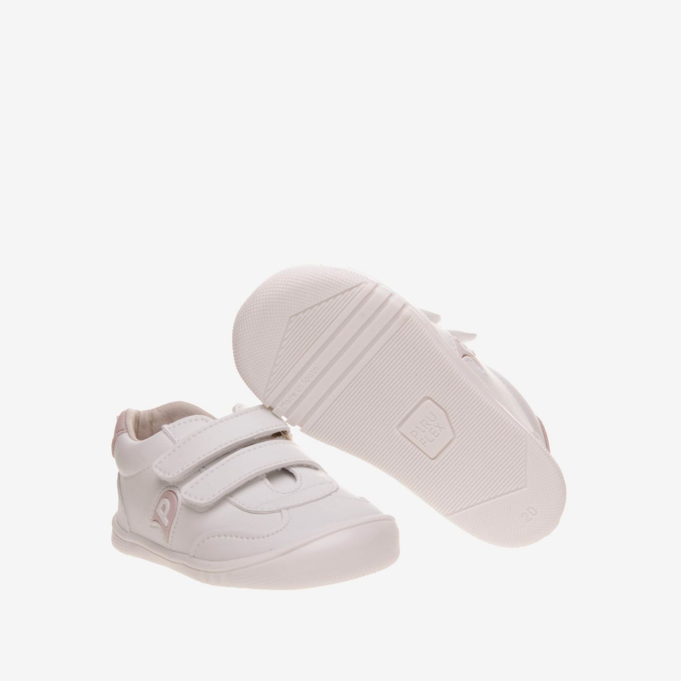 Zapatillas Piruflex blancas guardería respetuosas | Primeros pasos