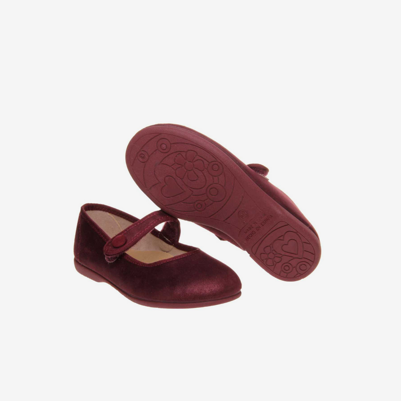 Zapato tipo mercedes de serraje con velcro