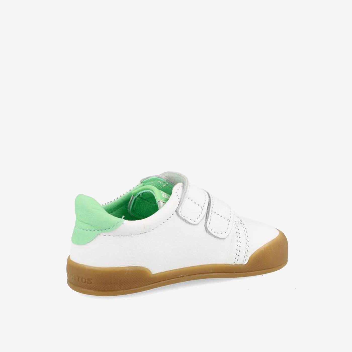 Deportiva respetuosa Blanditos blanca y verde | Sujeción y libertad para primeros pasos