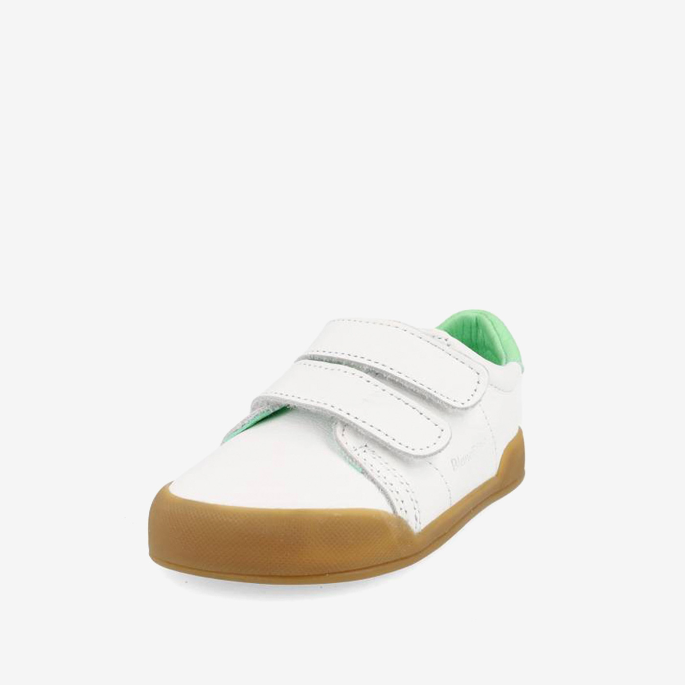 Deportiva respetuosa Blanditos blanca y verde | Sujeción y libertad para primeros pasos