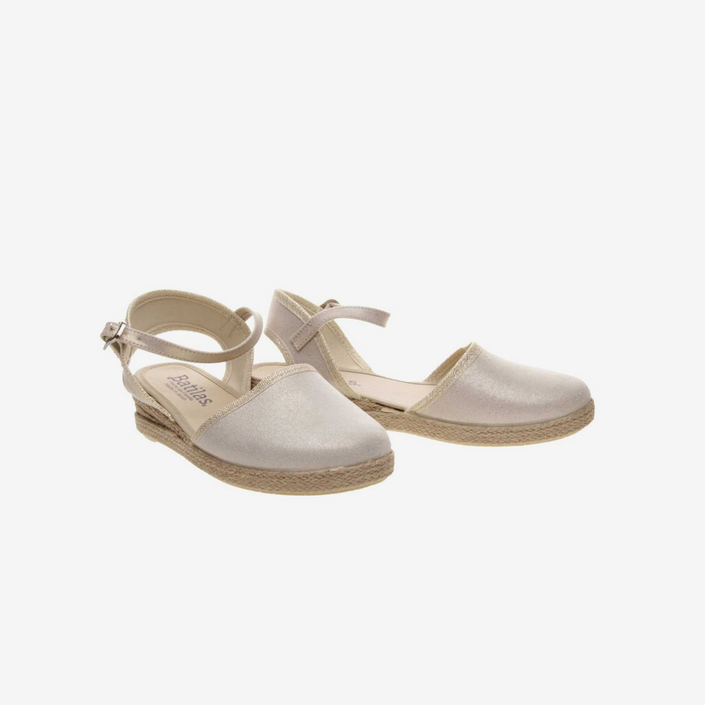 Sandalia de lona con hebilla para niña