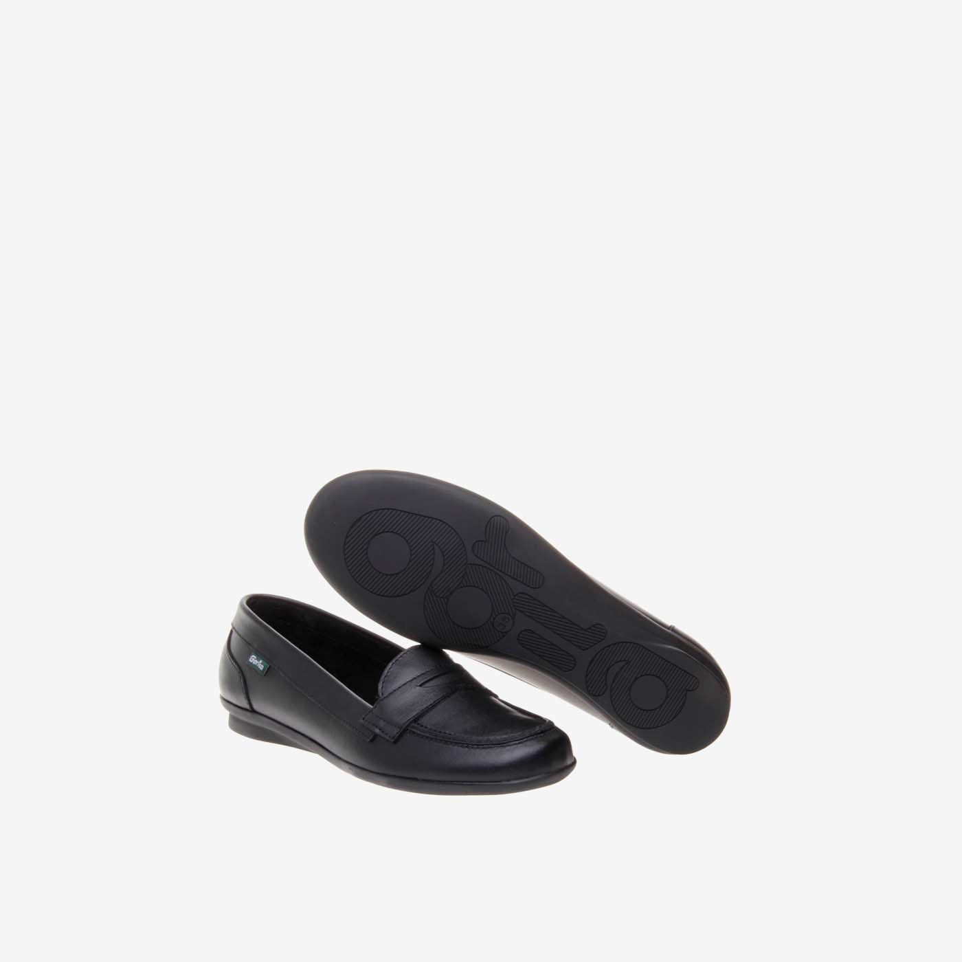 Mocasín Gorila niña en azul marino.