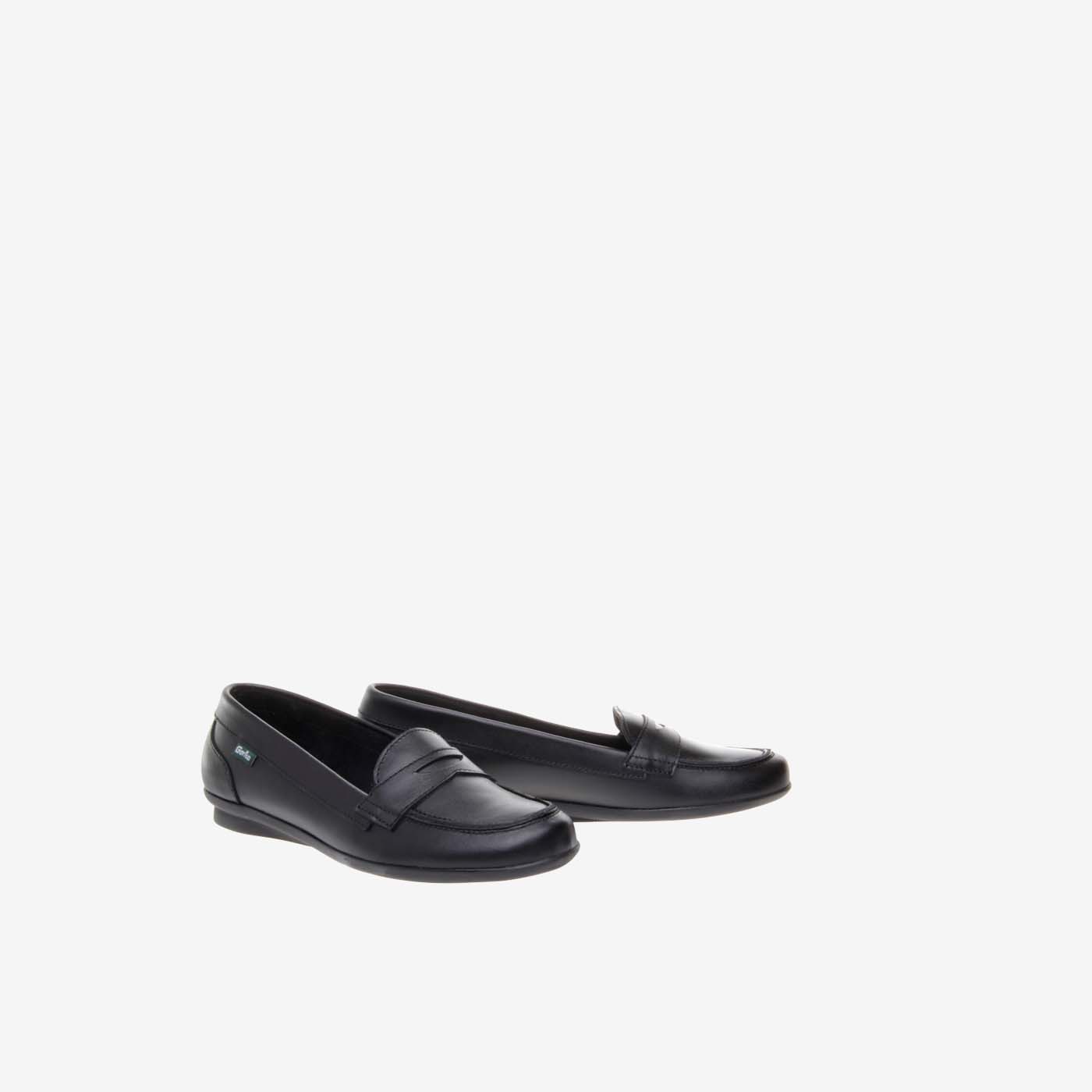Mocasín Gorila niña en azul marino.