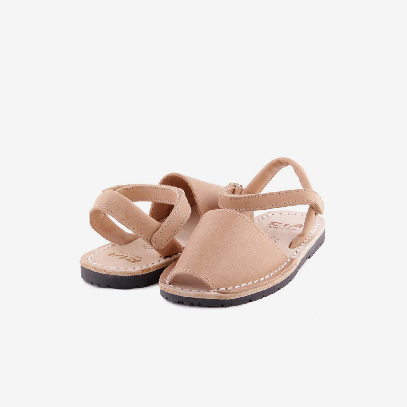 SANDALIA MENORQUINA RIA EN PIEL CON VELCRO