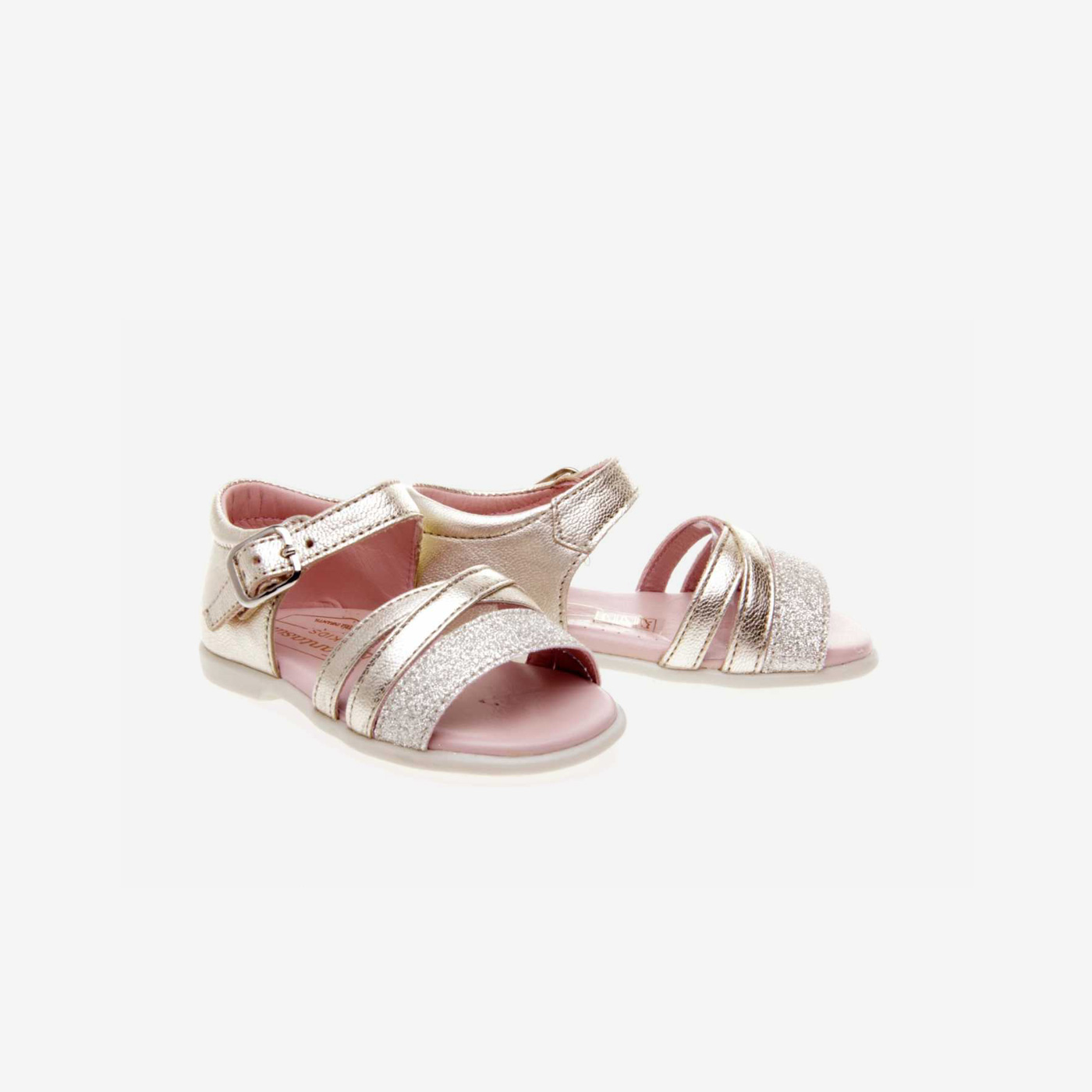 SANDALIA NIÑA METALIZADA PRIMEROS PASOS CON HEBILLA