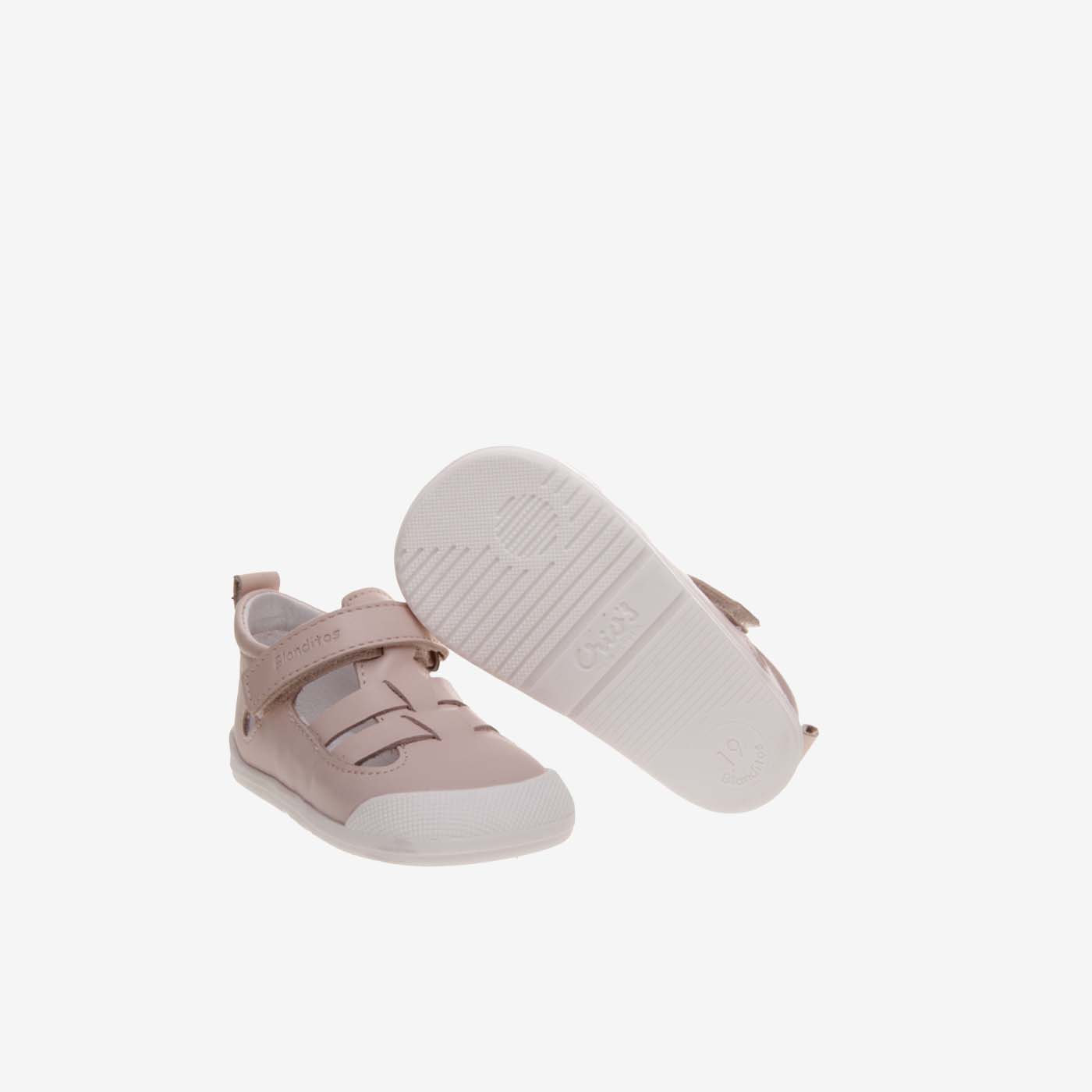 Sandalia respetuosa de Blanditos en rosa - Primeros pasos.