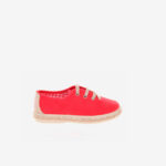 Lona de cordones unisex en color rojo.