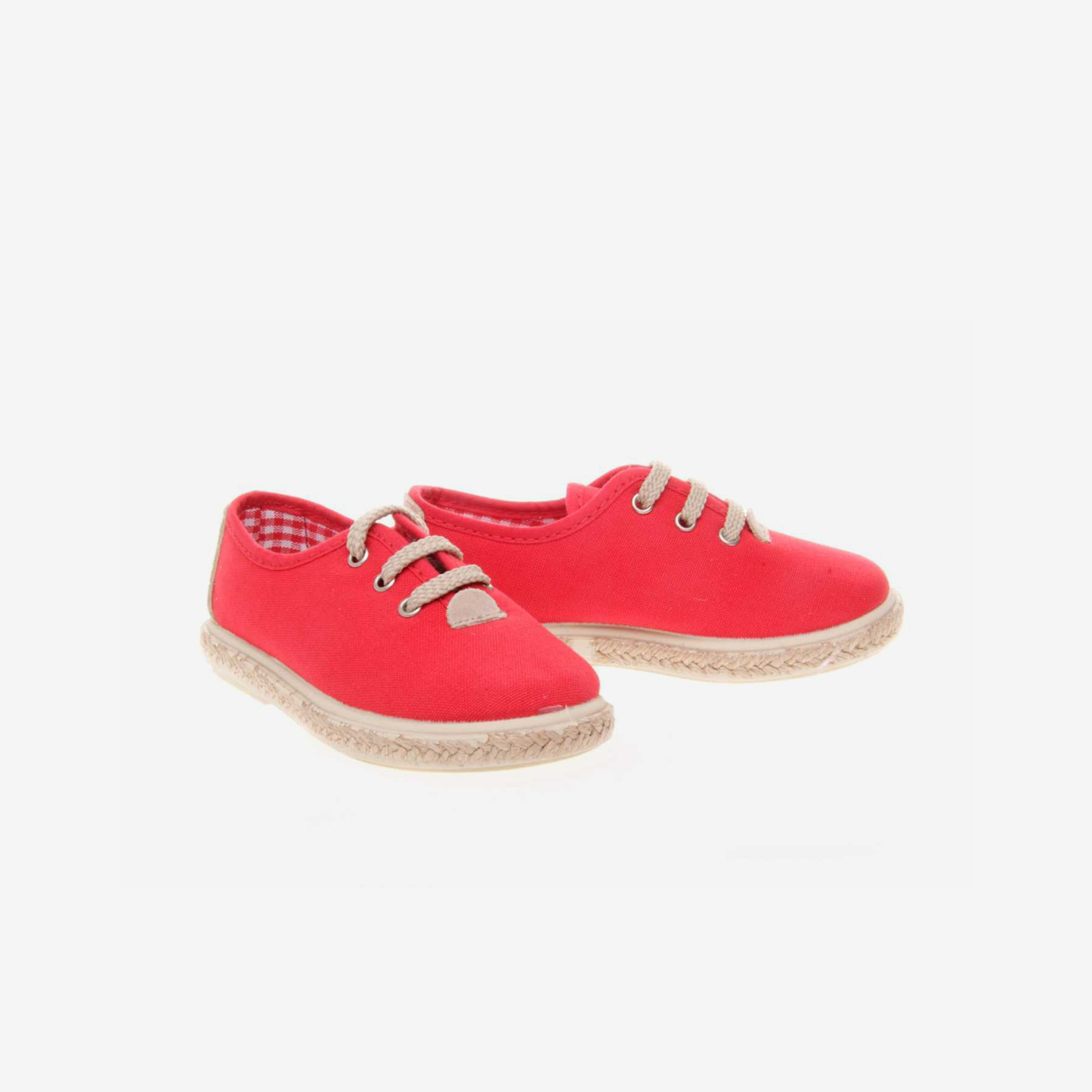 Lona de cordones unisex en color rojo.