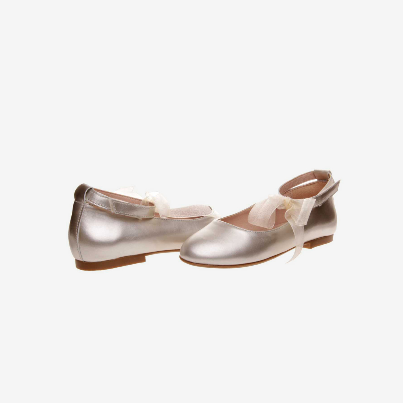 Mercedes de niña en metalizado con velcro.