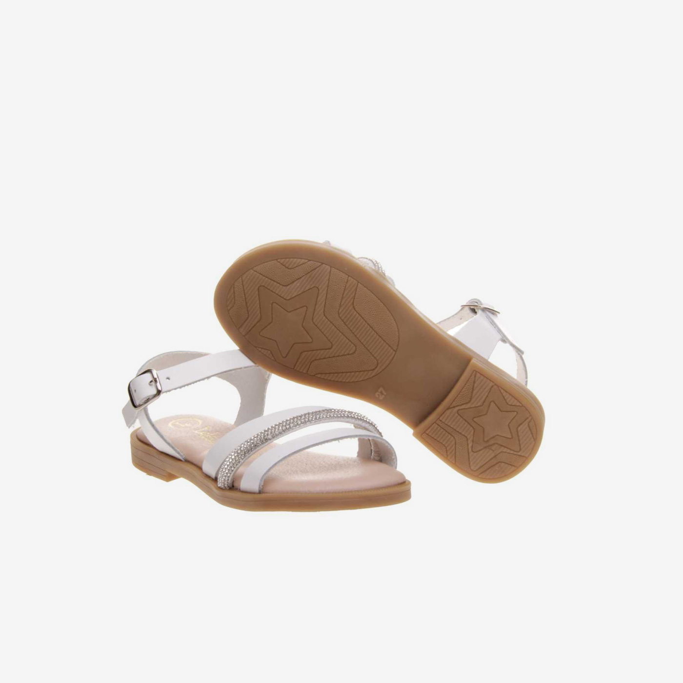 SANDALIA NIÑA METALIZADA LOLA CANALES CON HEBILLA