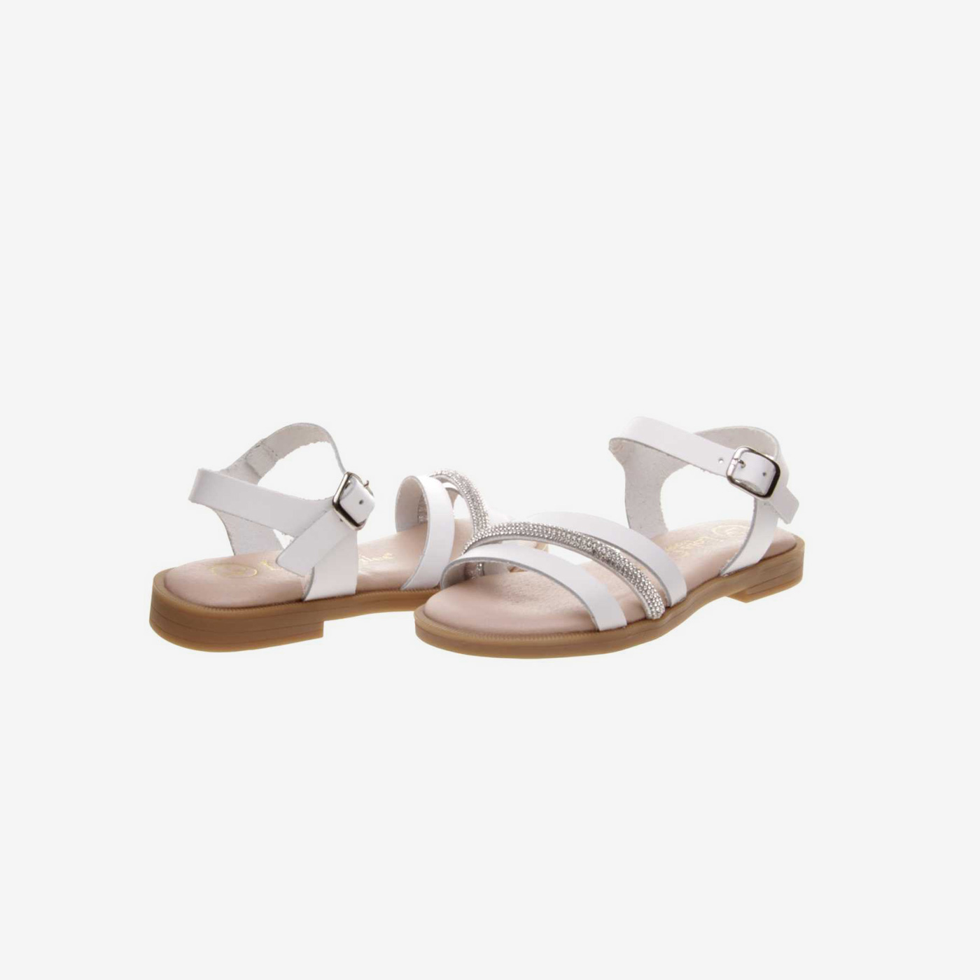SANDALIA NIÑA METALIZADA LOLA CANALES CON HEBILLA