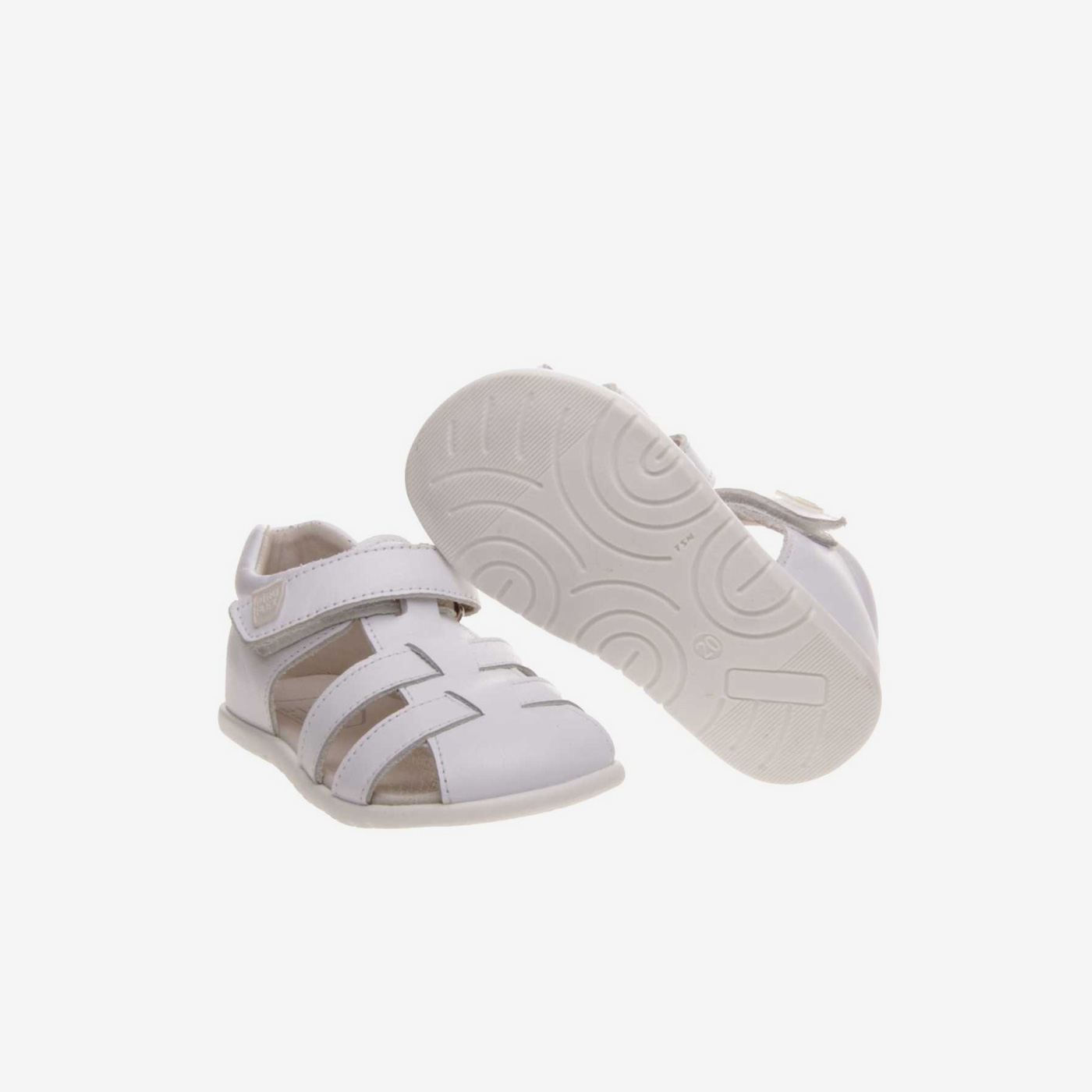 Sandalia unisex respetuosa en color blanco de Pirufelx.