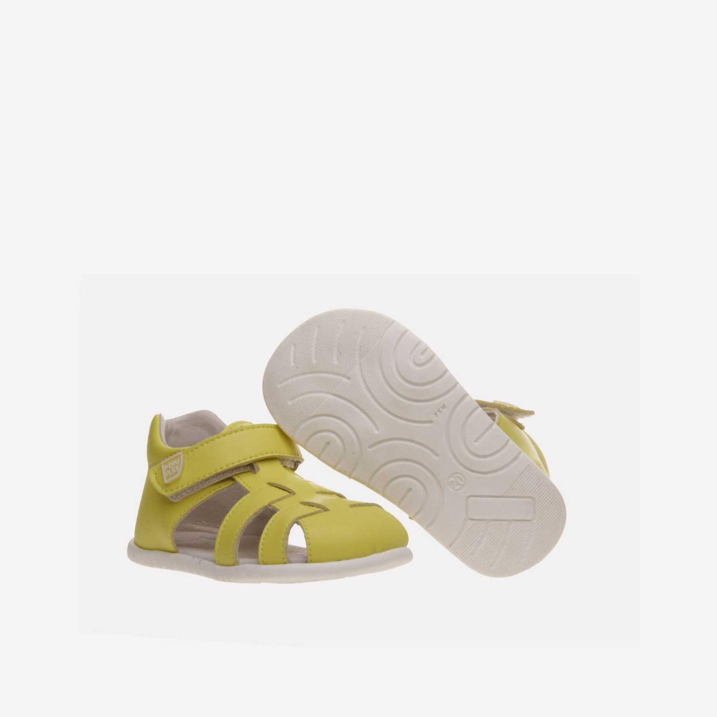 Sandalia respetuosa unisex en color amarilla de Piruflex.