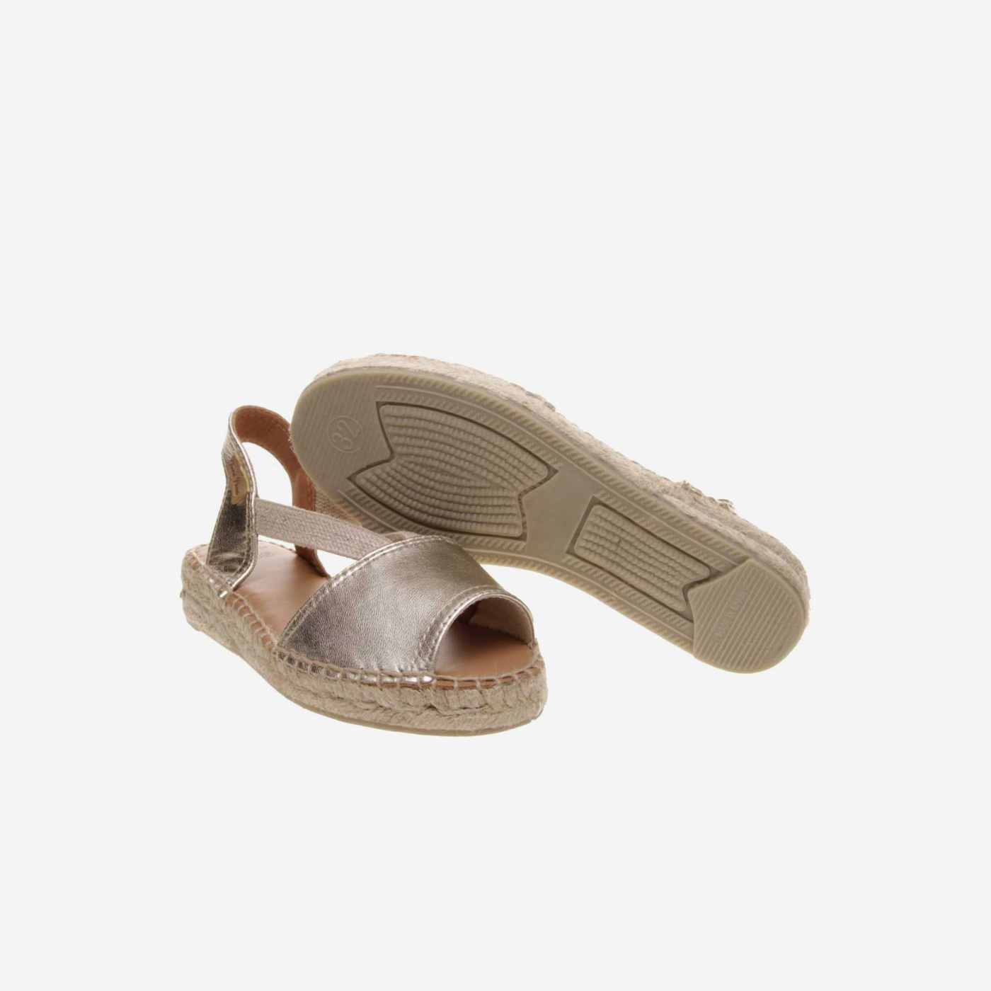 SANDALIA NIÑA ESPARTO METALIZADAS TONY PONS CIERRE METIDO