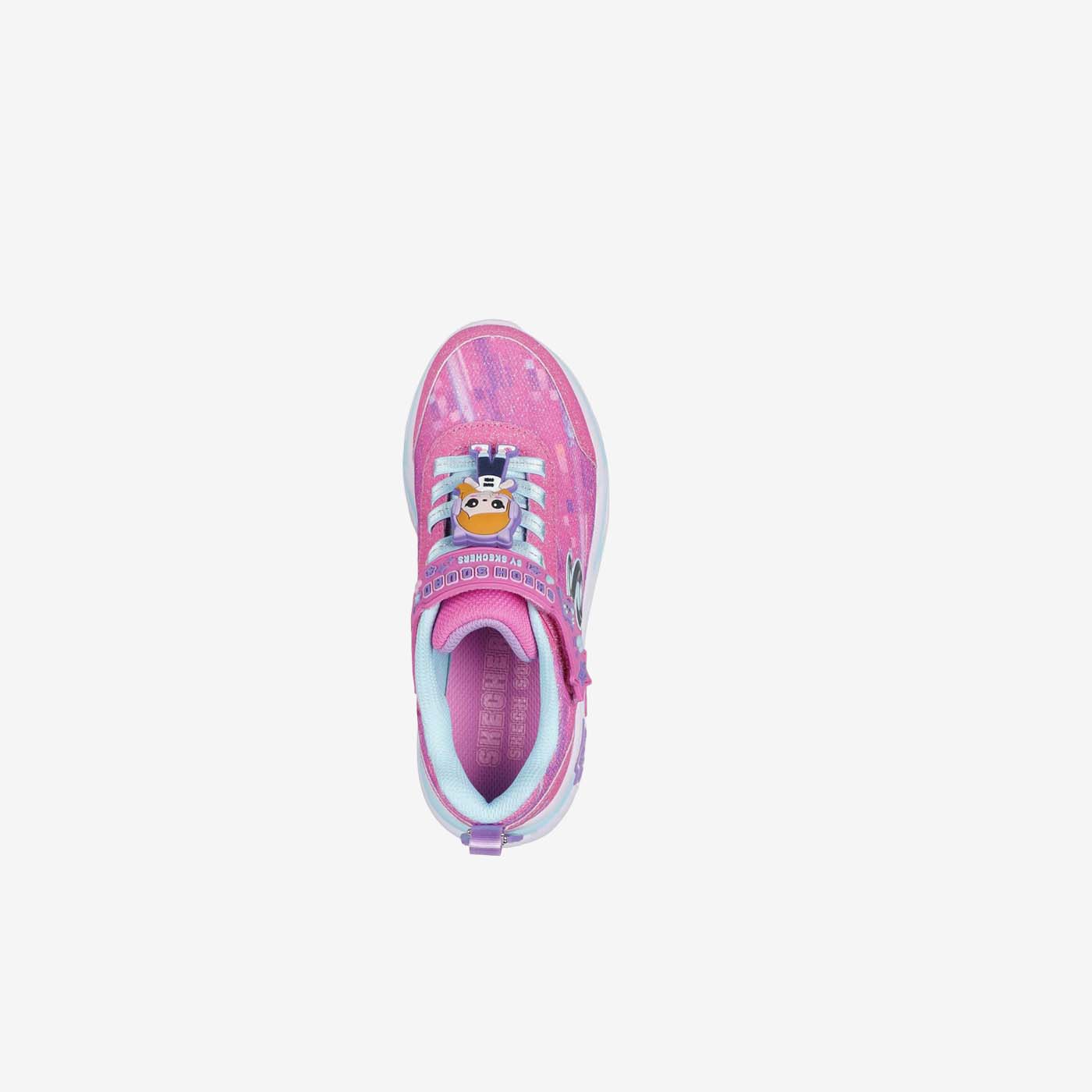 Deportivo de niña de Skechers en Fucsia con velcro