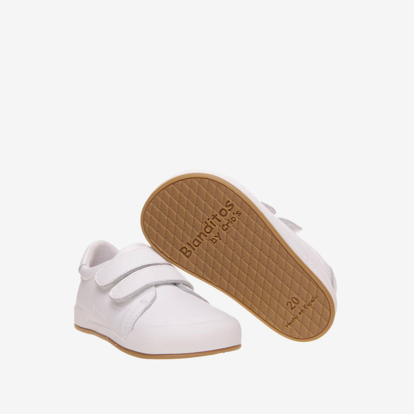 Blanditos deportivo respetuoso unisex en color blanco con velcro