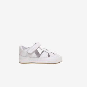 Sandalia de niña respetuosa de primeros pasos en blanca de Blanditos.