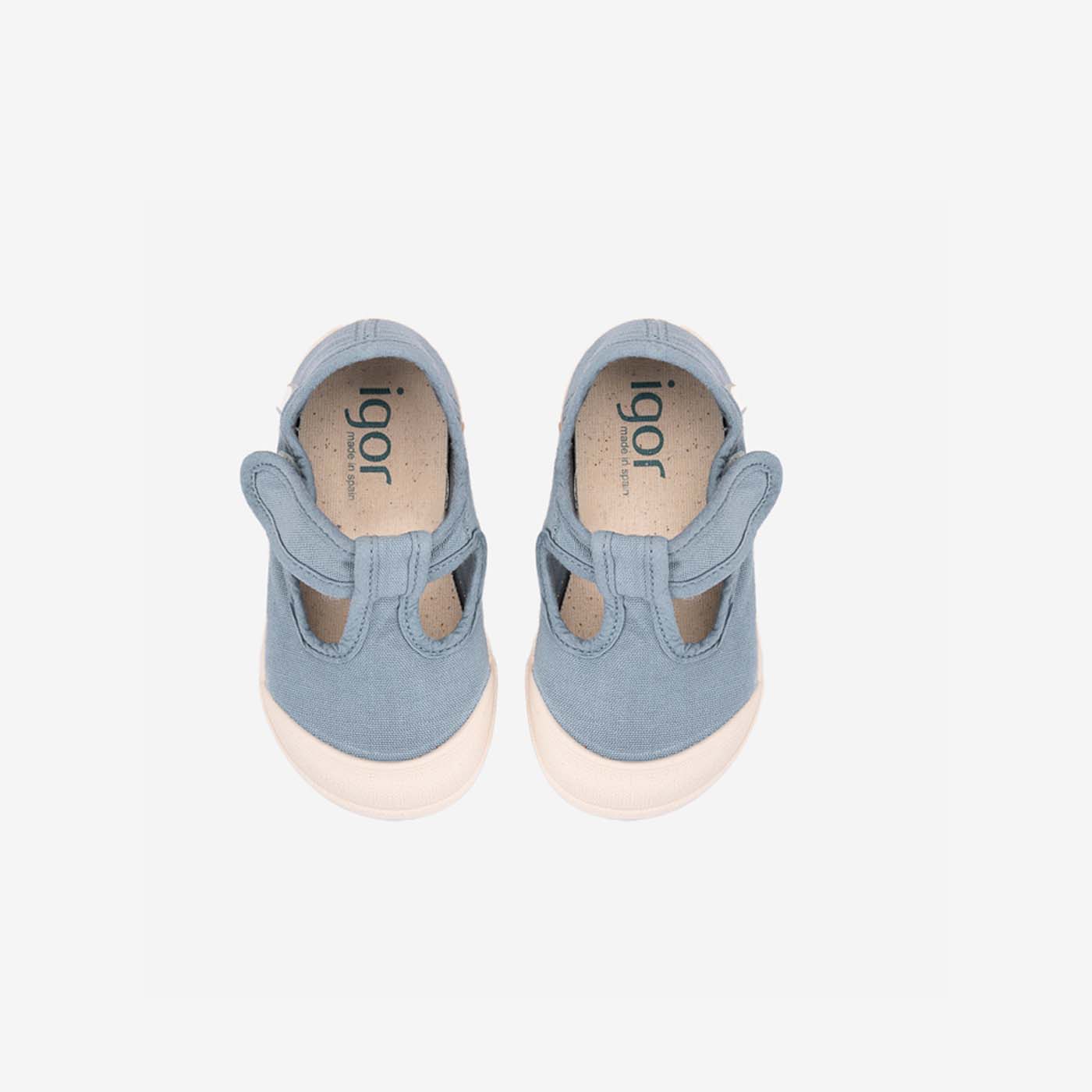 Lona Barefoot con velcro en celeste para Niños – Marca Igor
