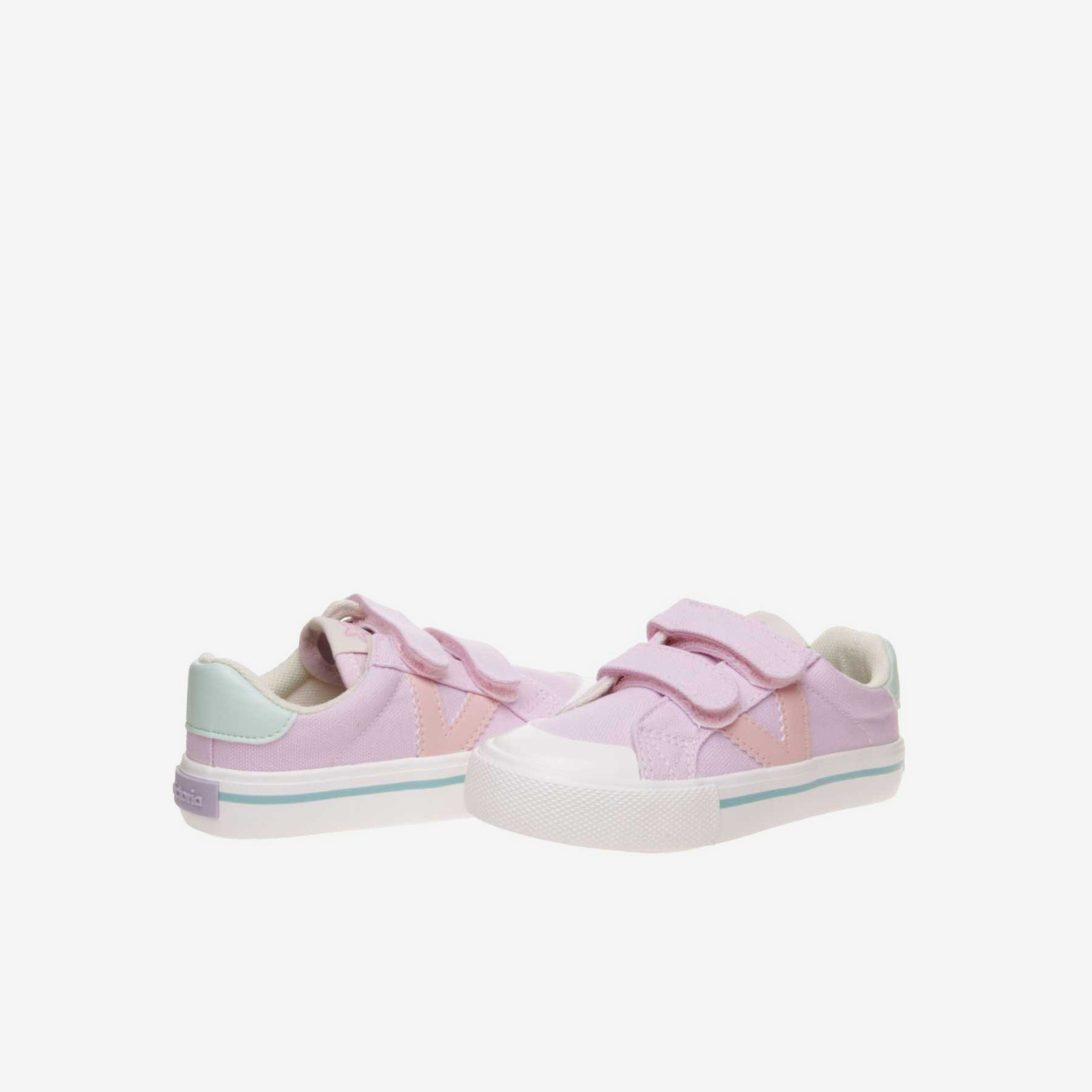 Lona de niña en rosa con velcro y puntera reforzada de Victoria.